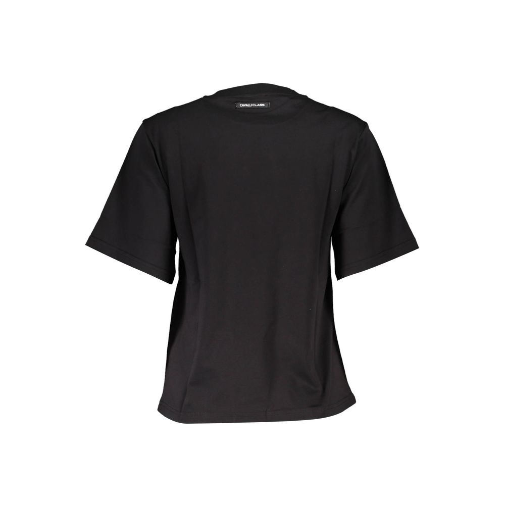 Cavalli Class Black Cotton T-Shirt