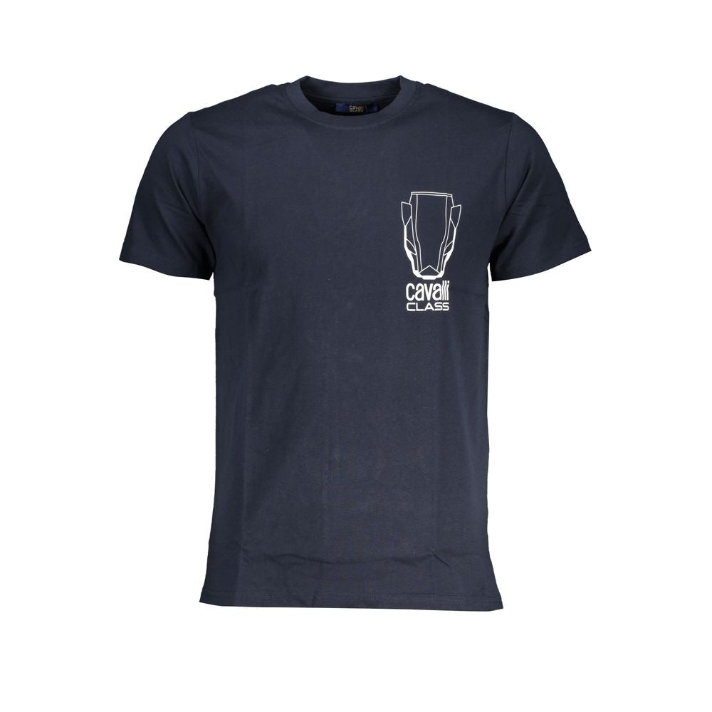 Cavalli Class Blue Cotton T-Shirt Mens T-Shirt