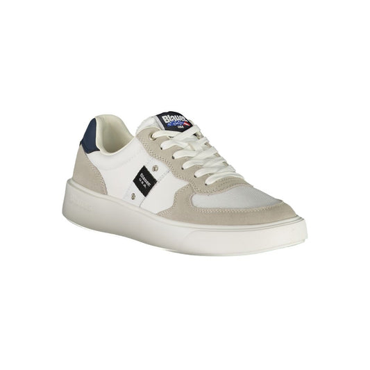 Blauer White Polyester Sneaker