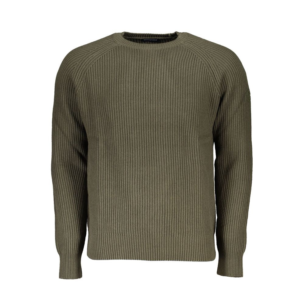 North Sails Green Cotton Men Sweater Mens Sweater