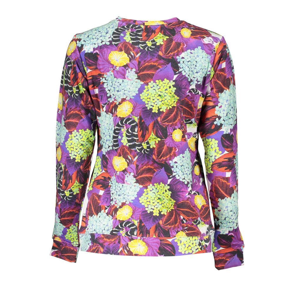 Cavalli Class Purple Cotton Sweatshirt
