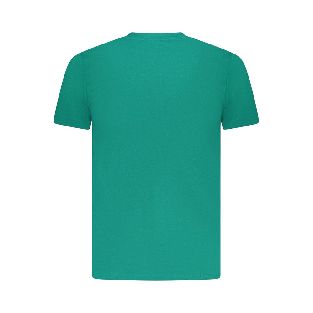 Cavalli Class Green Cotton Men T-Shirt Mens T-Shirt