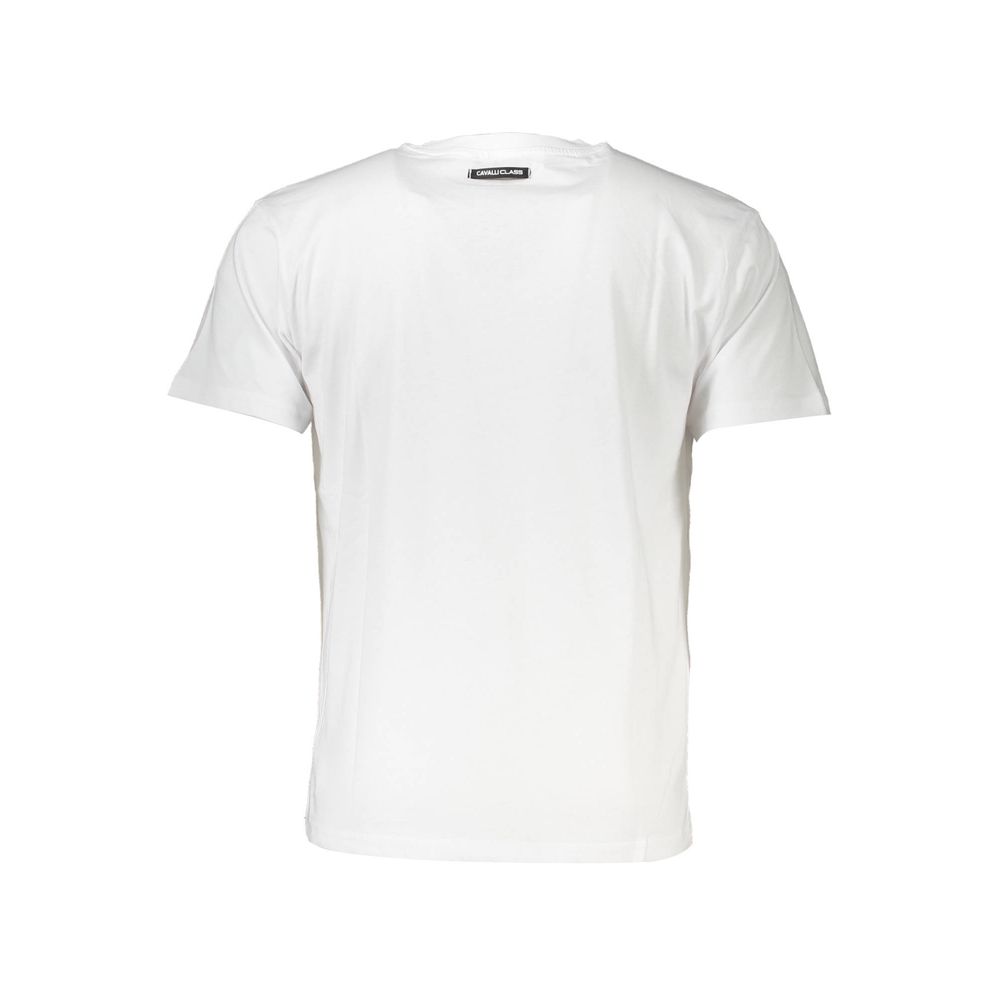 Cavalli Class White Cotton Men T-Shirt Mens T-Shirt
