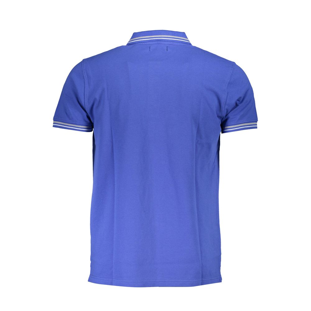 Cavalli Class Blue Cotton Men Polo Shirt Mens T-Shirt