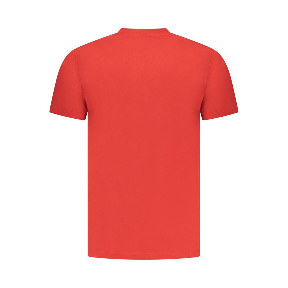 Cavalli Class Red Cotton Men T-Shirt Mens T-Shirt