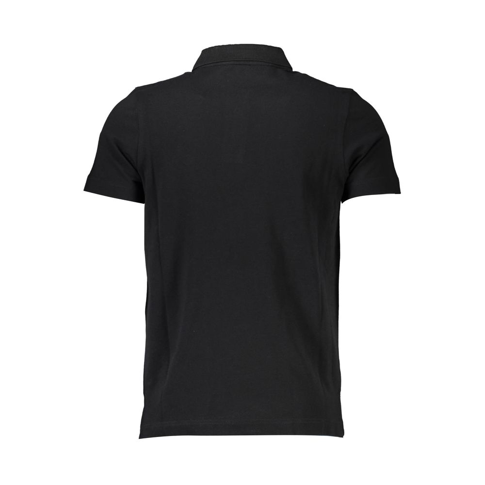 Cavalli Class Black Cotton Polo Shirt