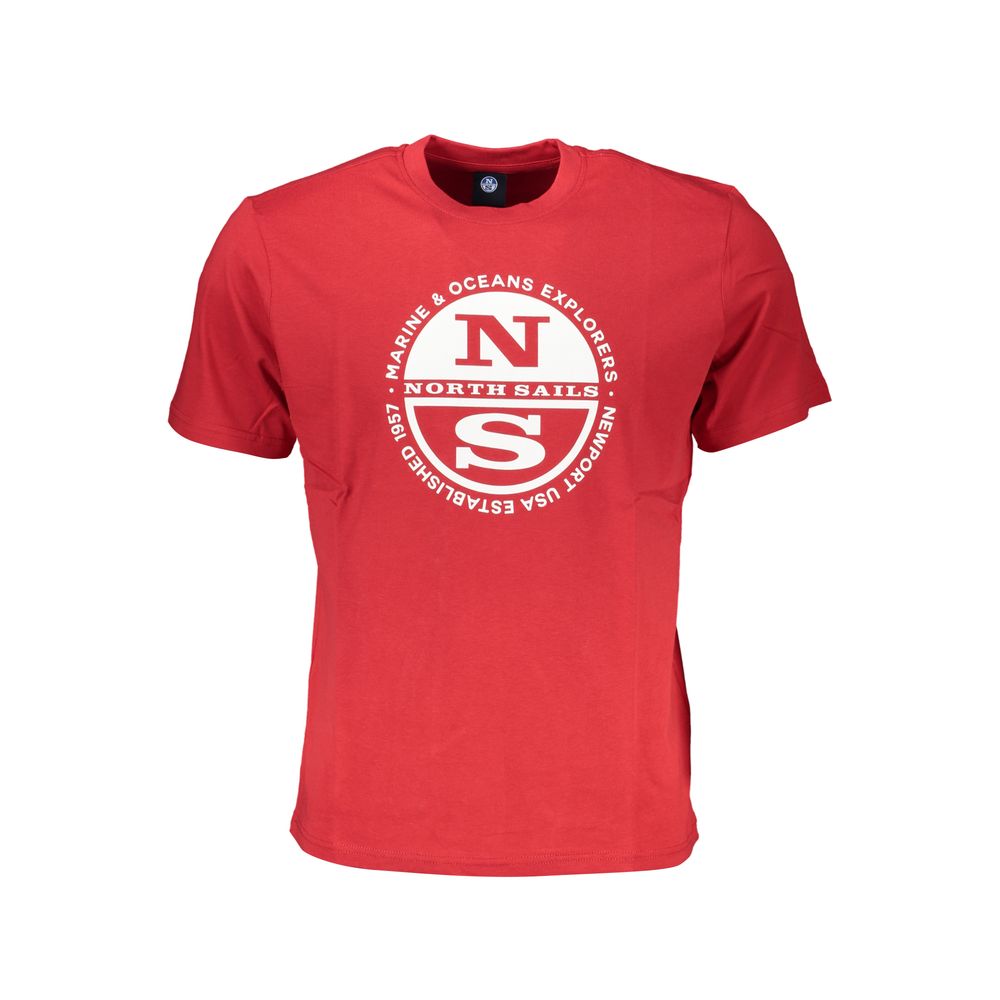 North Sails Red Cotton T-Shirt Mens T-Shirt