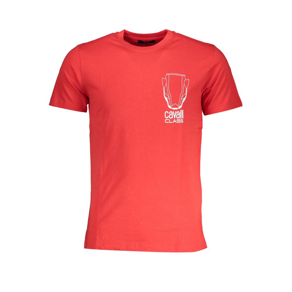 Cavalli Class Red Cotton T-Shirt Mens T-Shirt