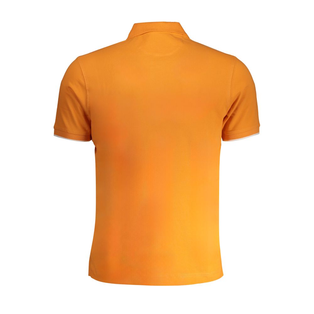 La Martina Orange Cotton Polo Shirt Mens T-Shirt