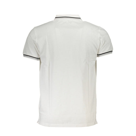 Cavalli Class White Cotton Men Polo Shirt Mens T-Shirt
