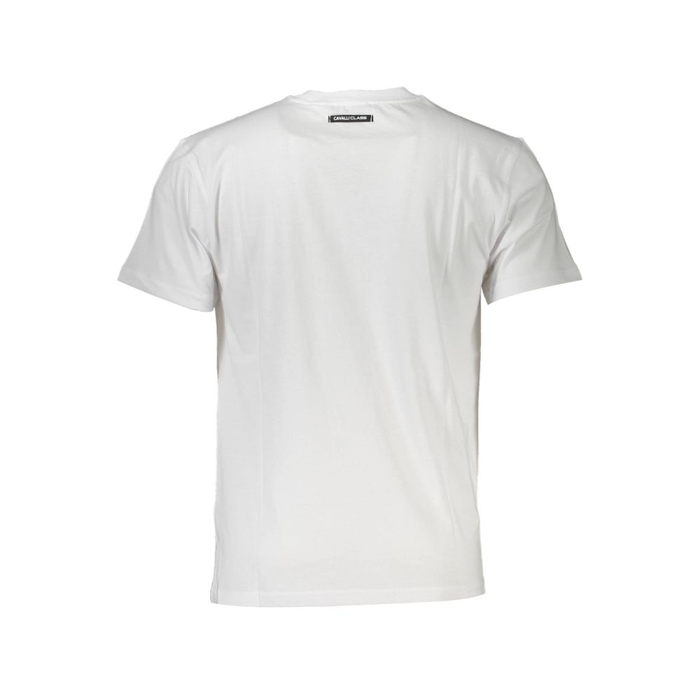 Cavalli Class White Cotton Men T-Shirt Mens T-Shirt