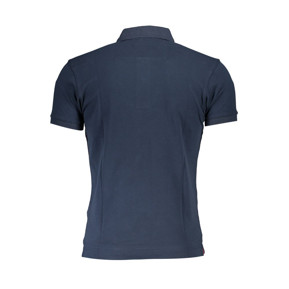 La Martina Blue Cotton Polo Shirt
