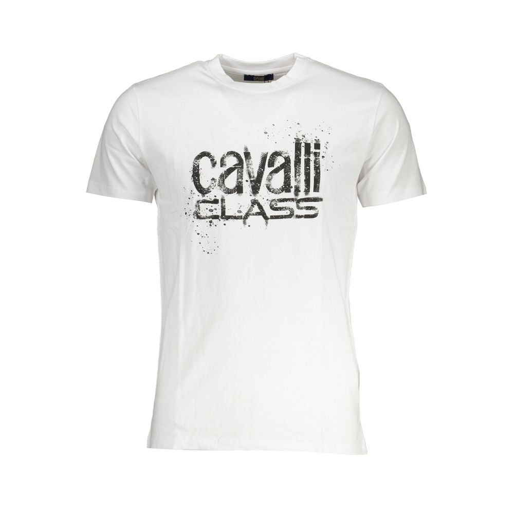 Cavalli Class White Cotton T-Shirt Mens T-Shirt