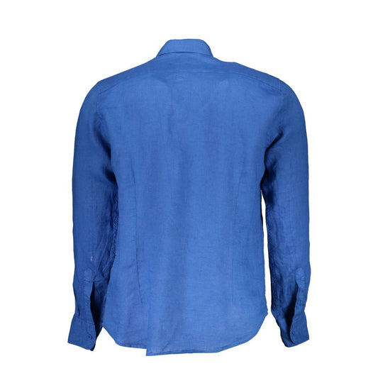 La Martina Blue Linen Shirt