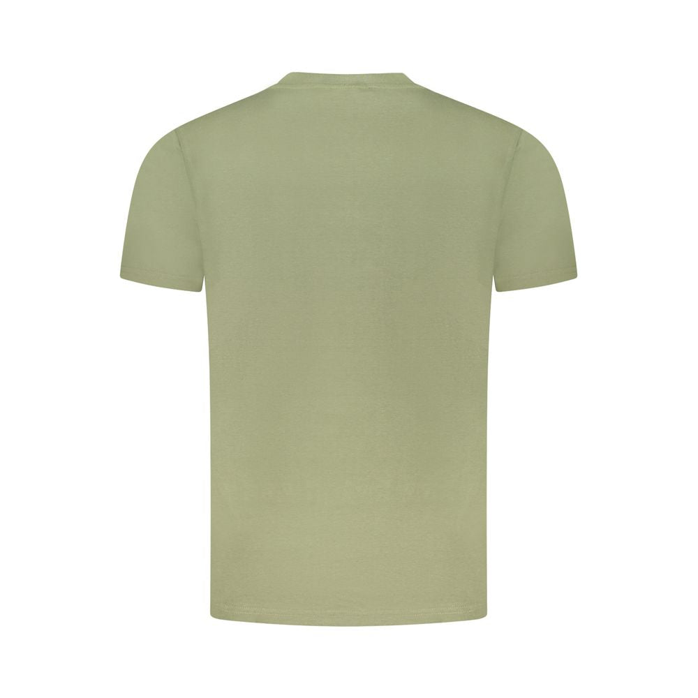 Cavalli Class Green Cotton Men T-Shirt Mens T-Shirt