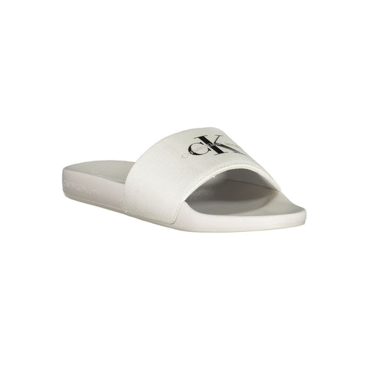Calvin Klein White Polyester Sandal