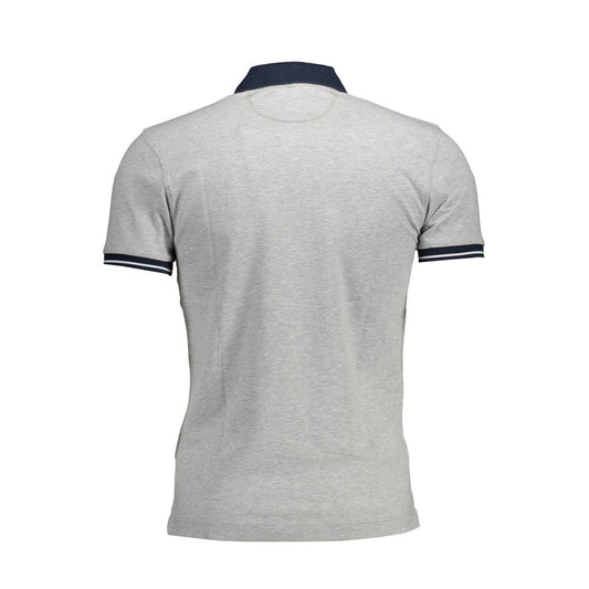 La Martina Gray Cotton Polo Shirt