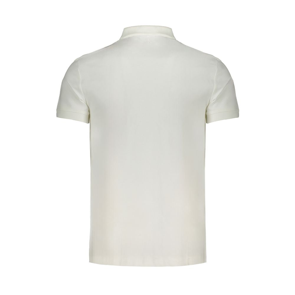 Calvin Klein White Cotton Polo Shirt Mens T-Shirt