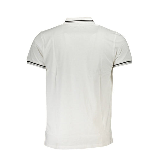 Cavalli Class White Cotton Men Polo Shirt Mens T-Shirt