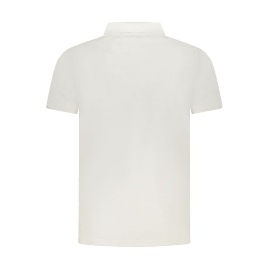 Cavalli Class White Cotton Polo Shirt