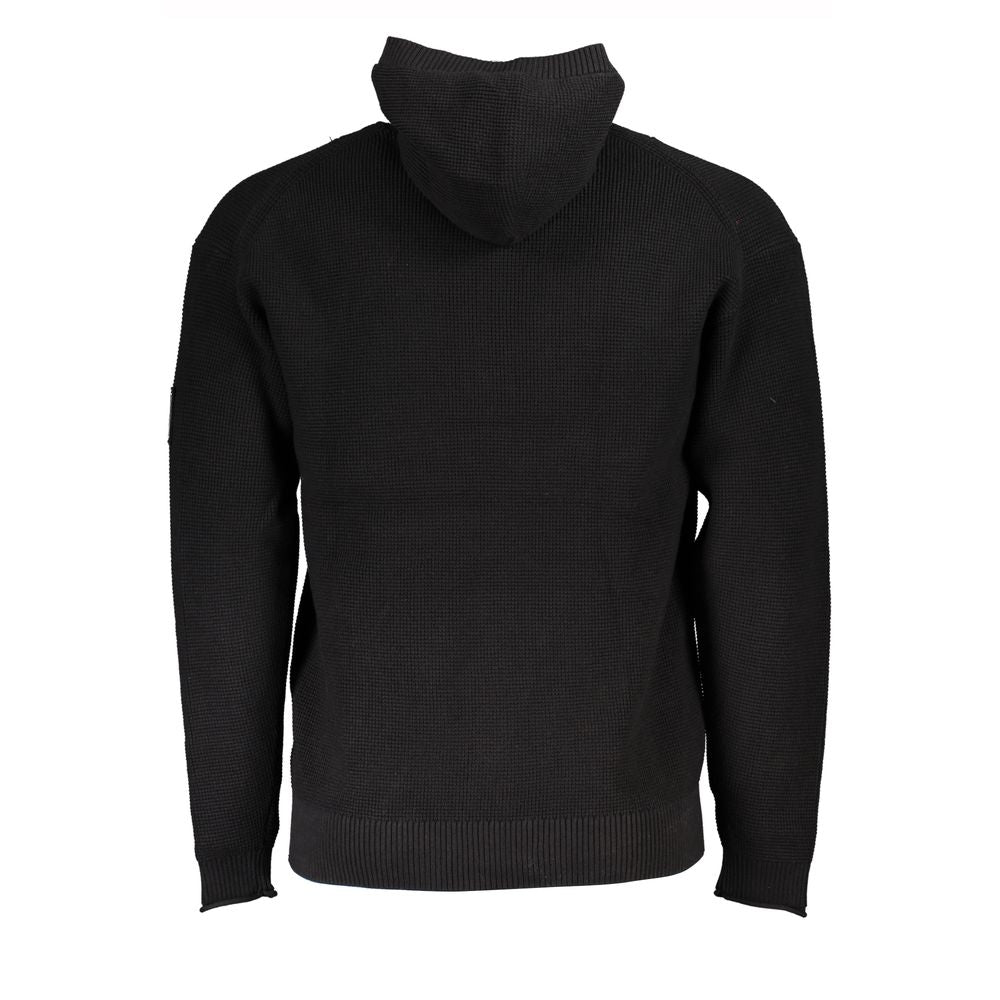 Calvin Klein Sleek Cotton Hooded Sweater with Logo Detail Mens Sweater