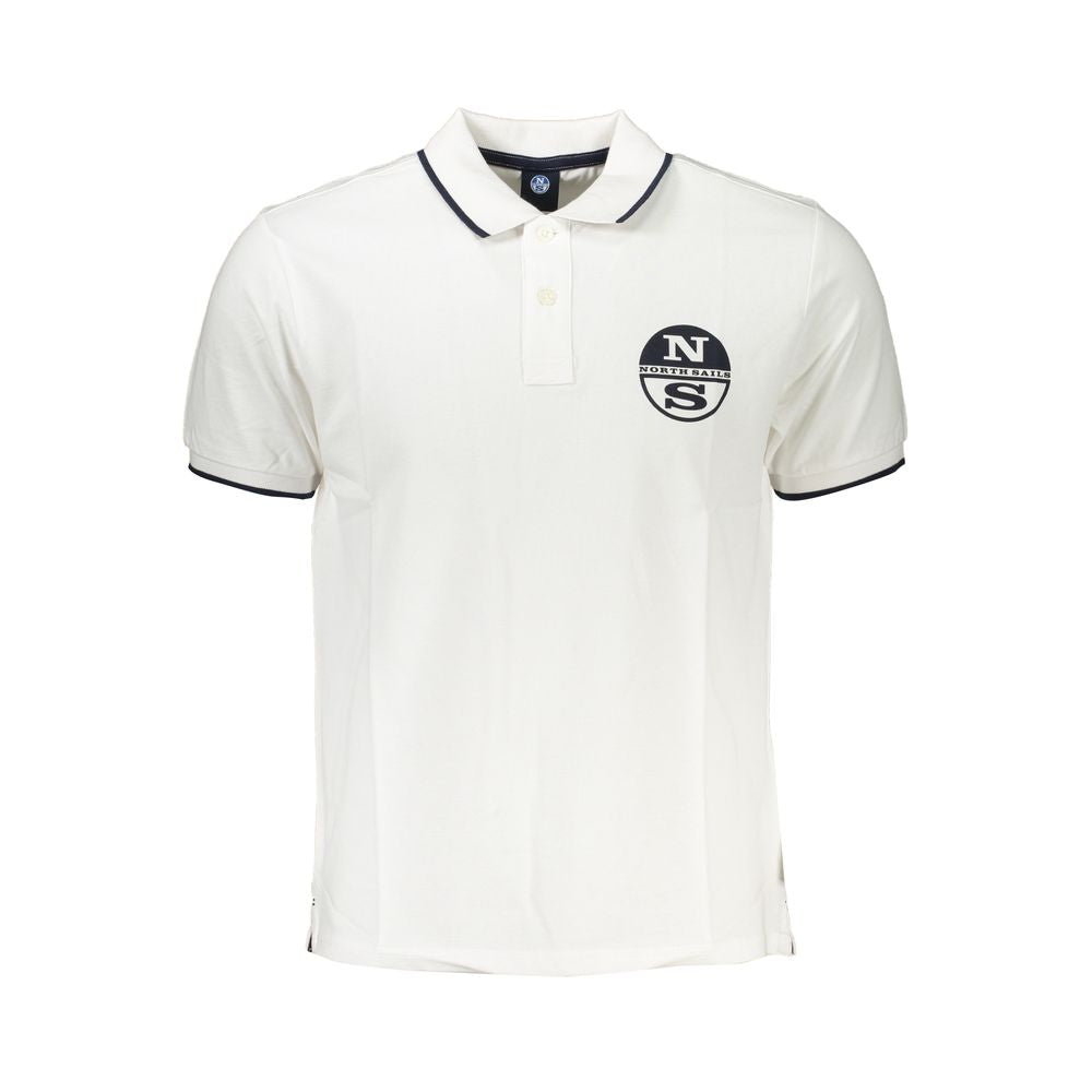 North Sails White Cotton Polo Shirt Mens T-Shirt