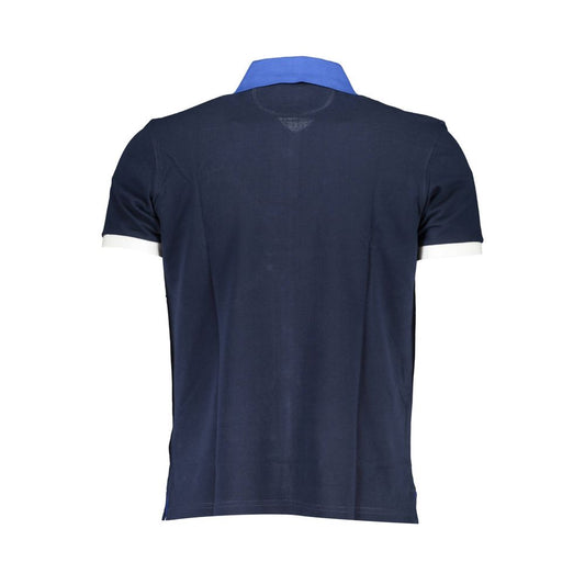 La Martina Blue Cotton Polo Shirt