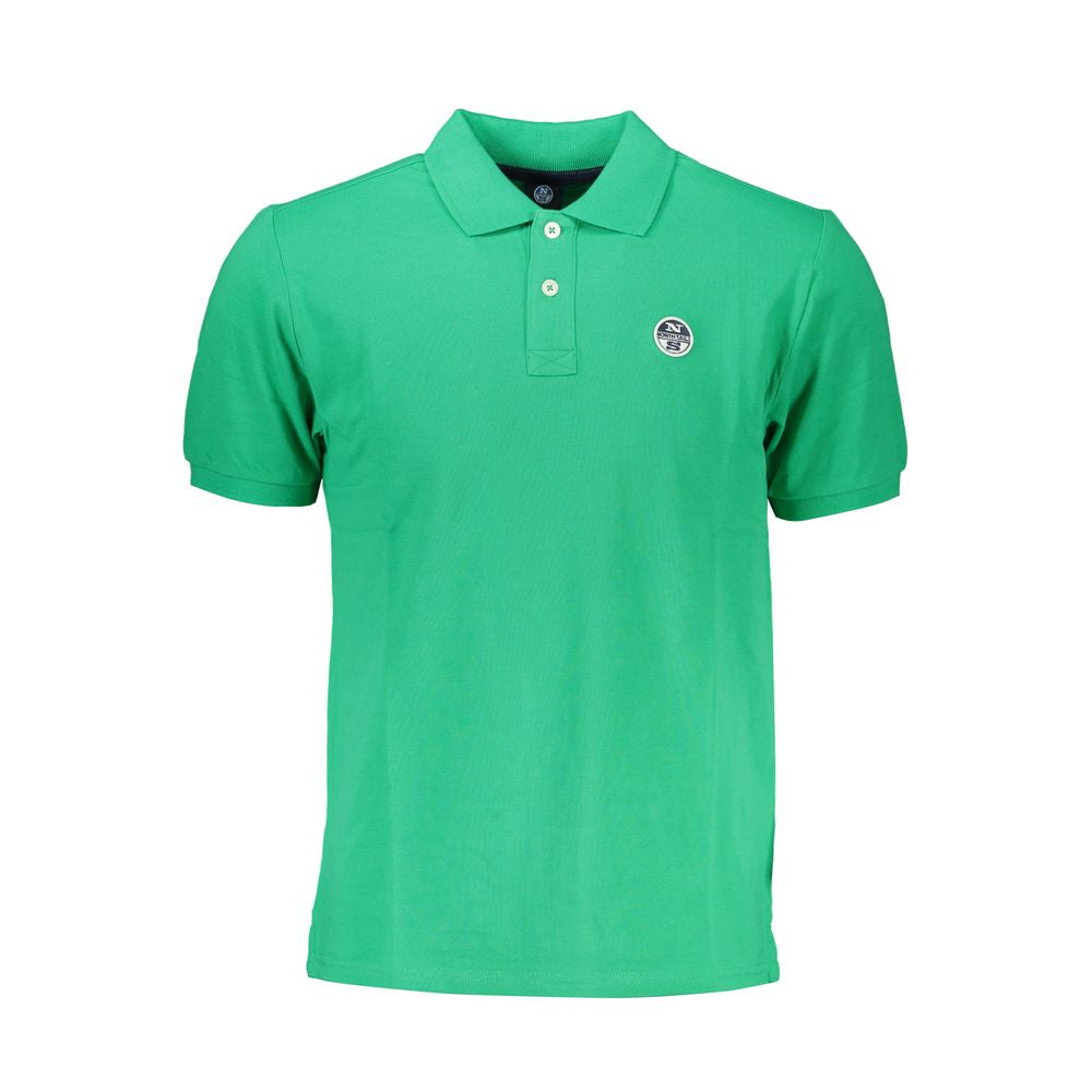 North Sails Green Cotton Polo Shirt Mens T-Shirt