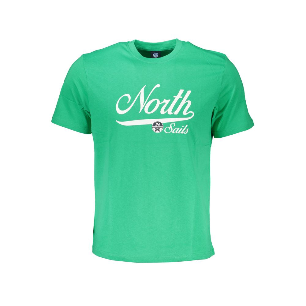 North Sails Green Cotton T-Shirt Mens T-Shirt