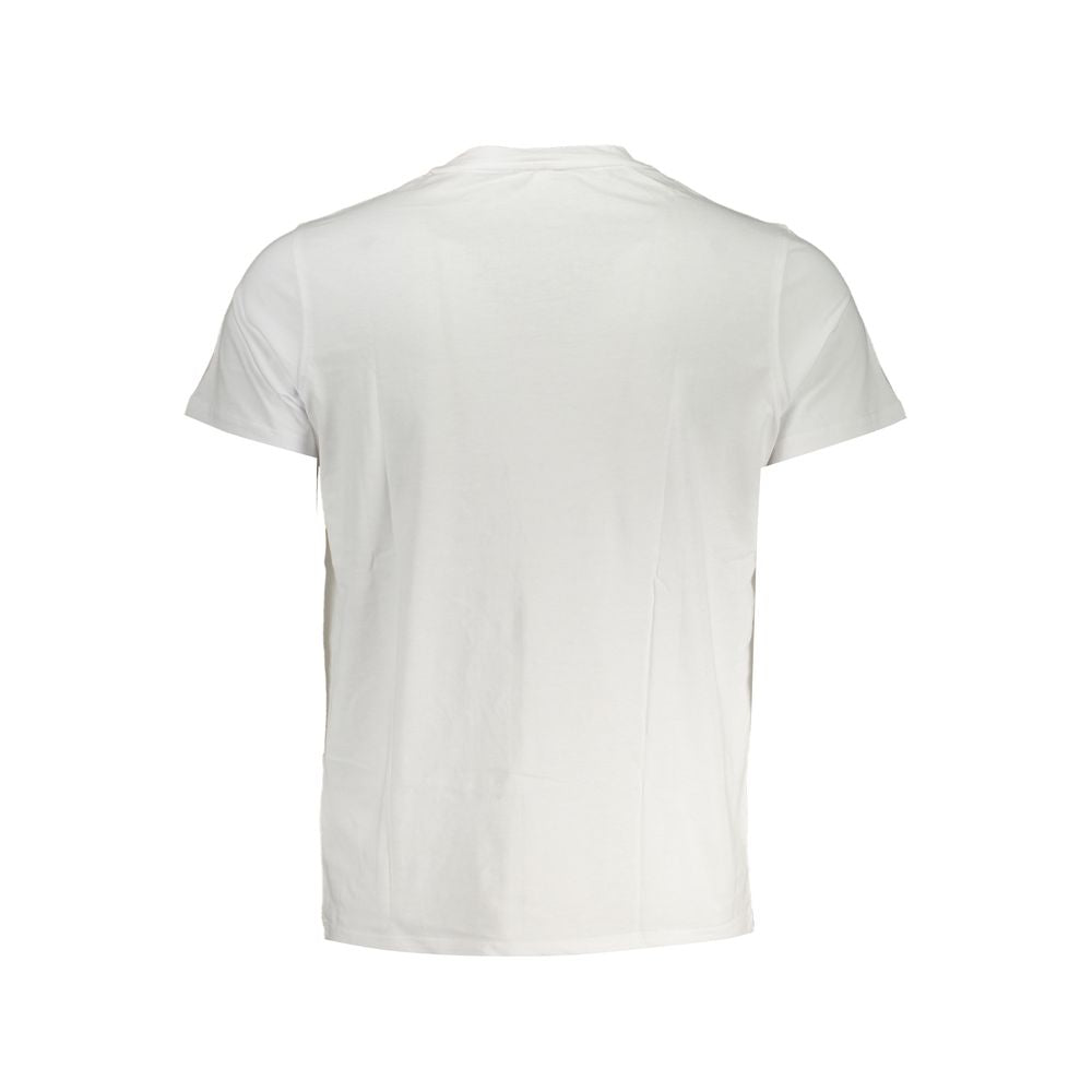 K-WAY Elegant White Cotton T-Shirt with Pocket Detail Mens T-Shirt