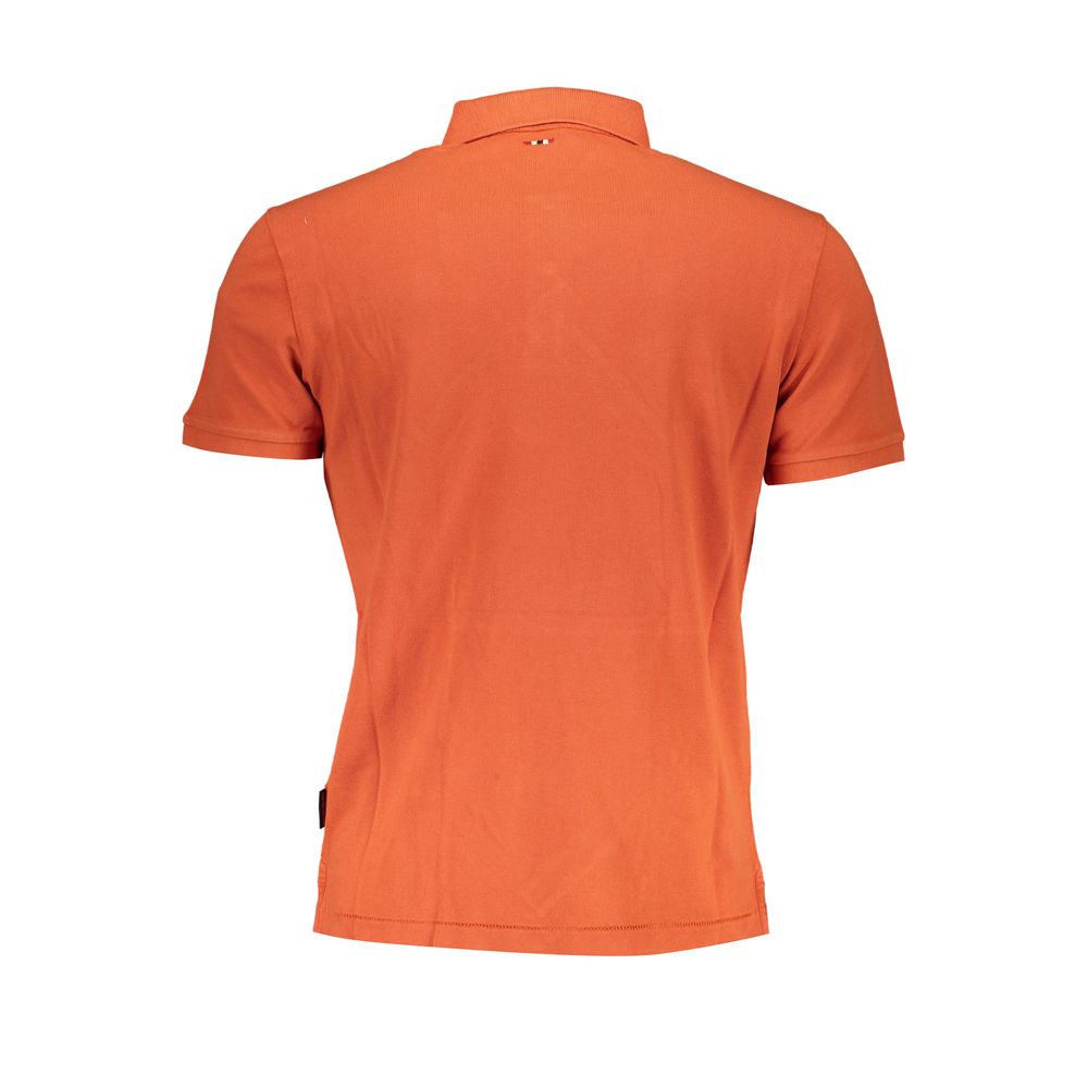 Napapijri Orange Cotton Polo Shirt Mens T-Shirt