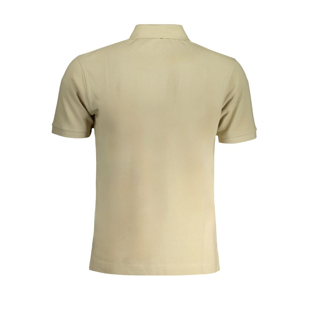 La Martina Beige Cotton Polo Shirt Mens T-Shirt
