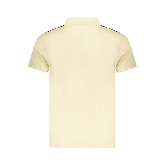 Cavalli Class Beige Cotton Men Polo Shirt Mens T-Shirt