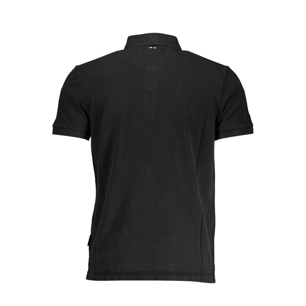Napapijri Black Cotton Polo Shirt