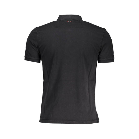 Napapijri Black Cotton Polo Shirt