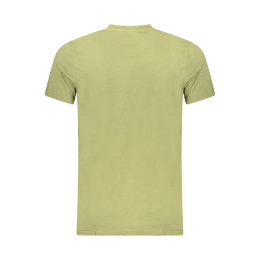 Cavalli Class Green Cotton Men T-Shirt Mens T-Shirt