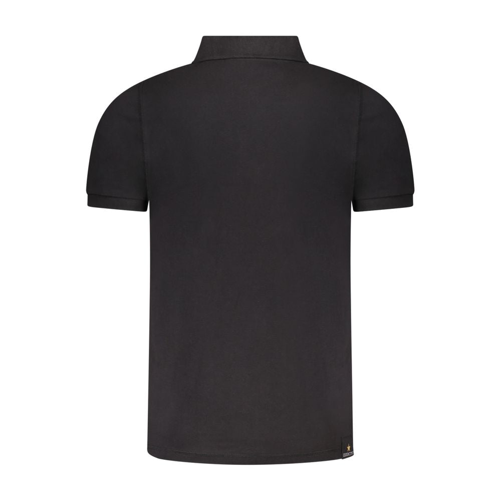 Accademia Militare Black Cotton Men Polo-Shirt Mens T-Shirt