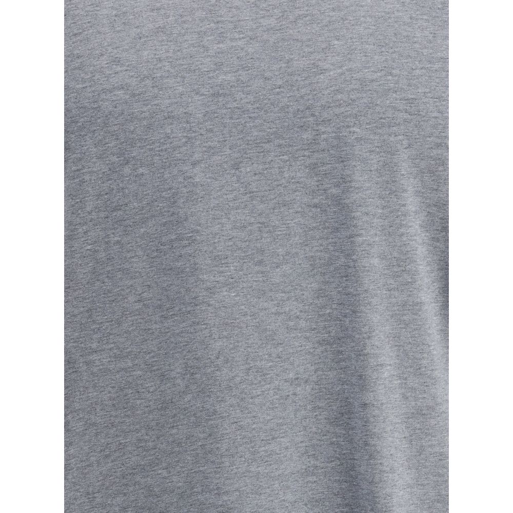 Brunello Cucinelli Gray Cotton T-Shirt Mens T-Shirt