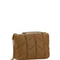 Saint Laurent Brown Lamb Leather Puffer Toy Shoulder Bag