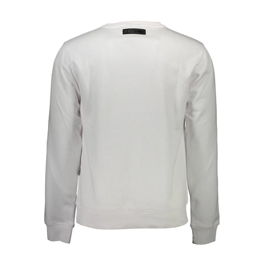 Plein Sport Bianco Cotton Men Sweatshirt