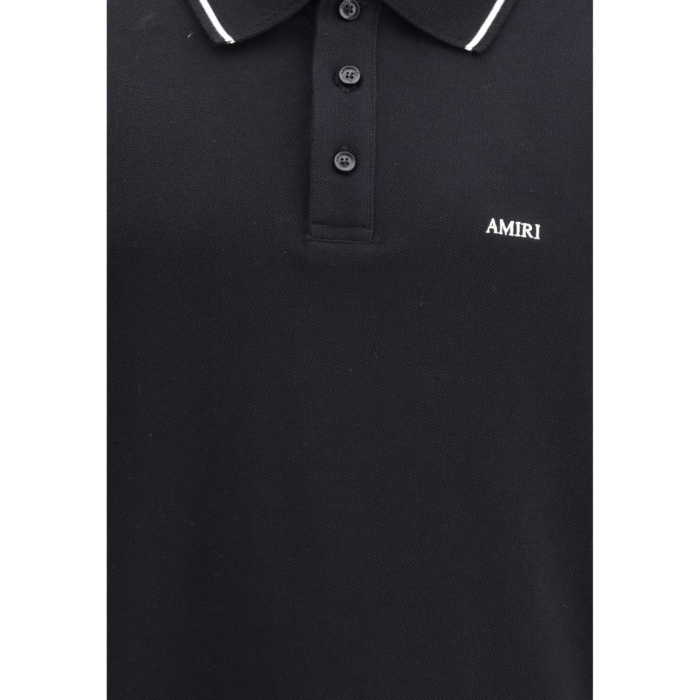 Amiri Black Cotton Polo T-Shirt Mens T-Shirt