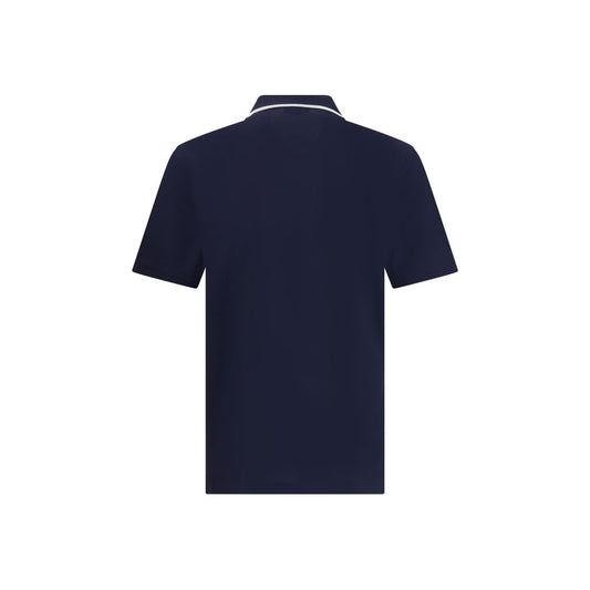 Ferragamo Blue Cotton Polo Shirt