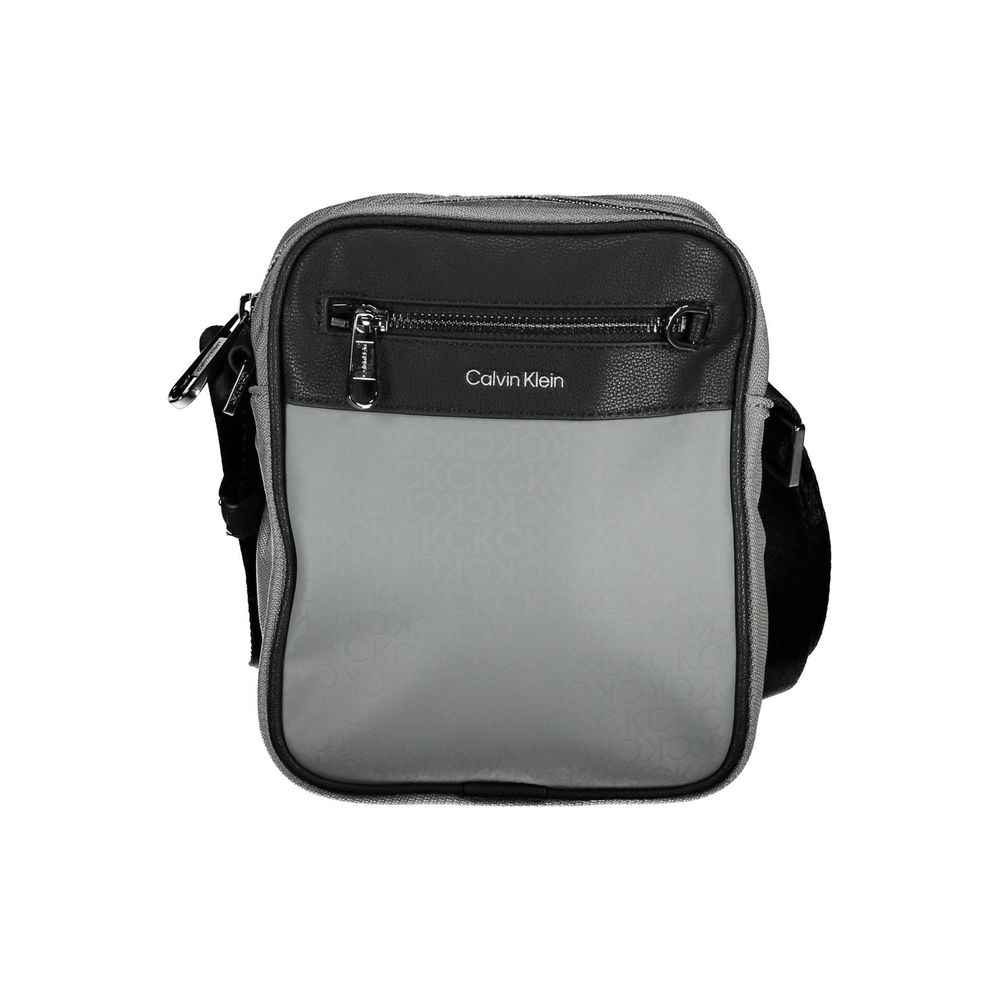Calvin Klein Gray Polyester Shoulder Bag Mens Shoulder Bag