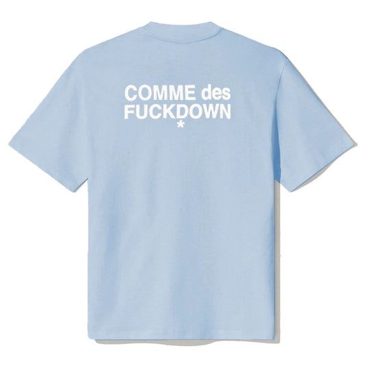 Comme Des Fuckdown Blue Cotton T-Shirt