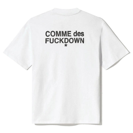 Comme Des Fuckdown White Cotton T-Shirt
