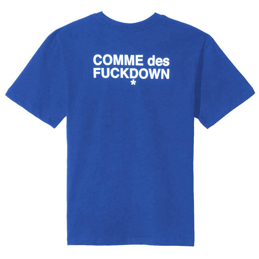 Comme Des Fuckdown Blue Cotton T-Shirt