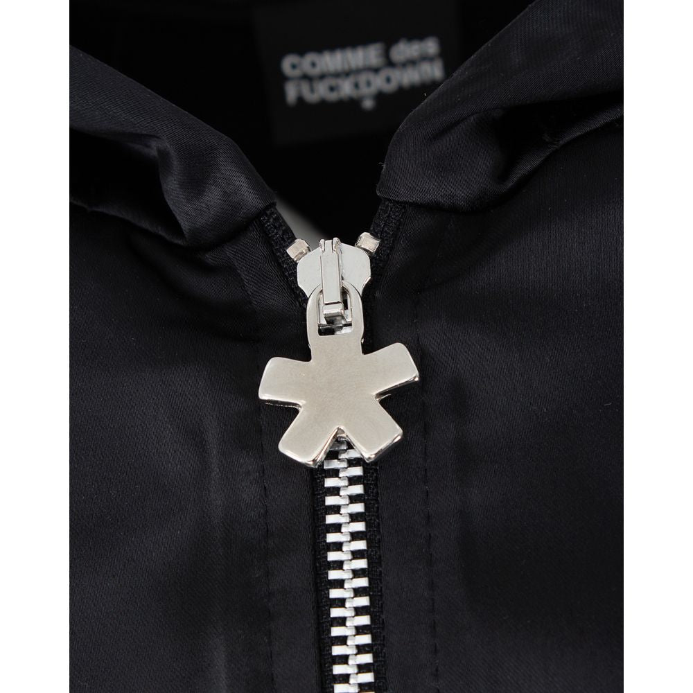 Comme Des Fuckdown Black Polyester Women's Hooded Sweatshirt