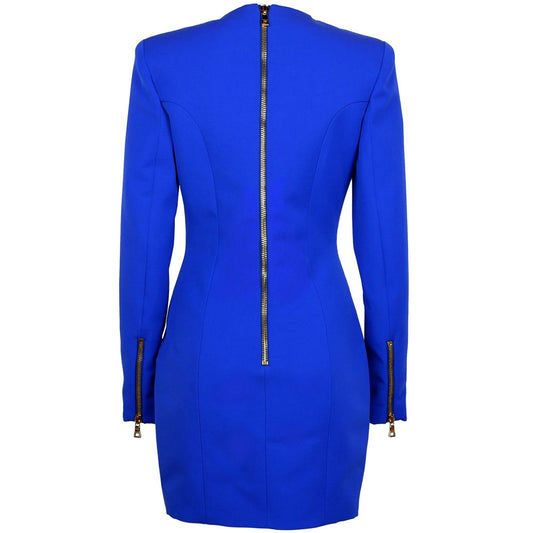 Balmain Blue Wool Dress