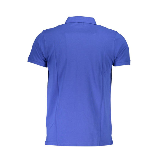 Cavalli Class Blue Cotton Polo Shirt Mens T-Shirt