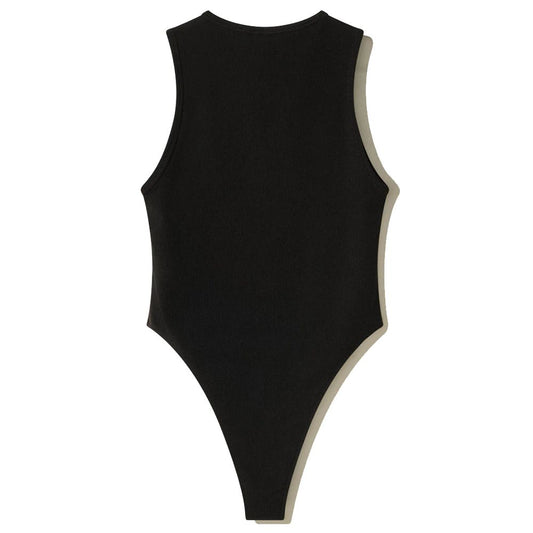 Comme Des Fuckdown Black Cotton Bodysuit